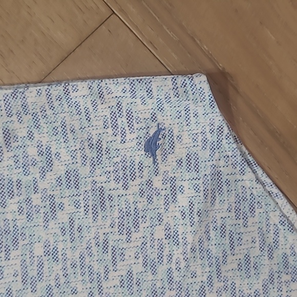 Tommy Bahama San Luis Stretch Shirt Men' ssz XL Light Blue Geometric Button Up - Picture 4 of 12